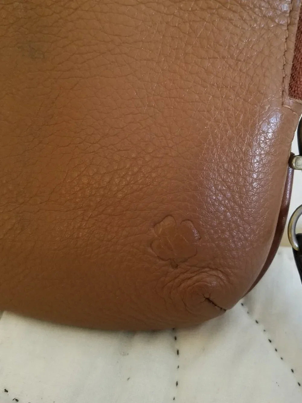 Wristlet LUCKY BRAND Casbah Leather Embroidered Cognac 12 Card Pockets
